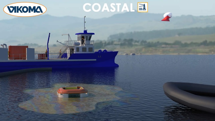 Matériel de dépollution de nappe d'hydrocarbures sur l'eau